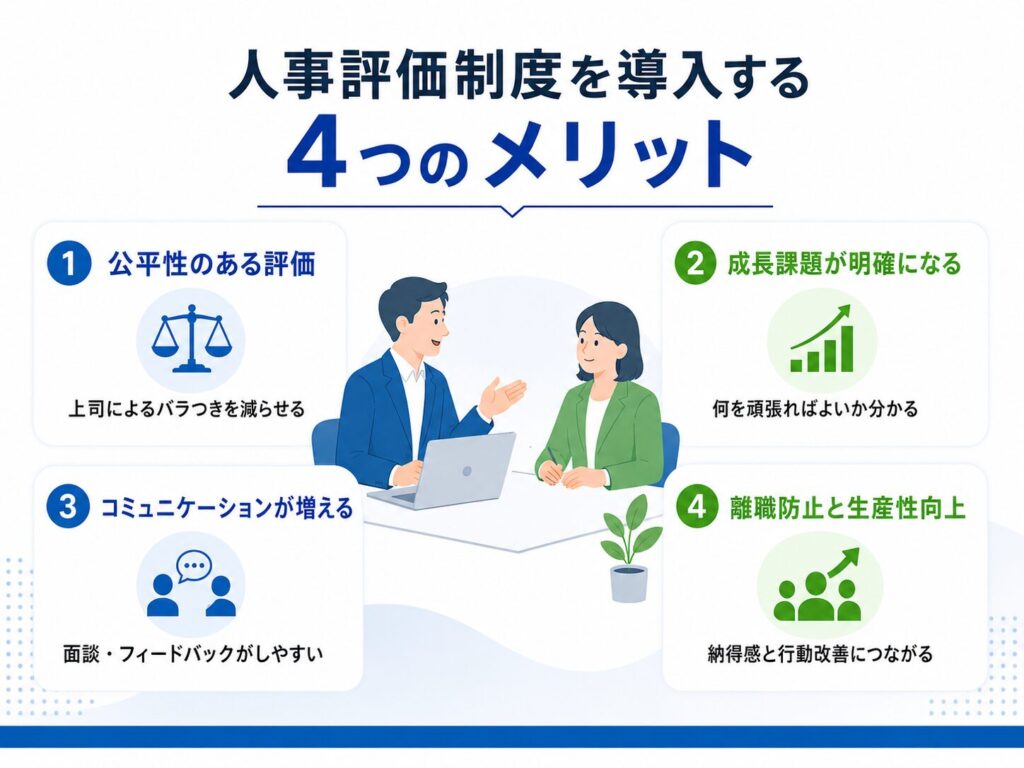 人事評価制度を導入する4つのメリット