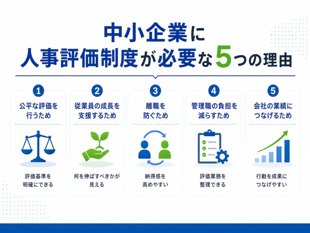 中小企業に人事評価制度が必要な5つの理由